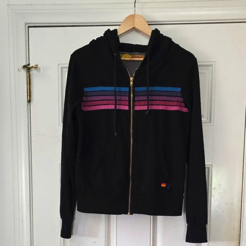 Aviator Nation 5 Striped Hoodie